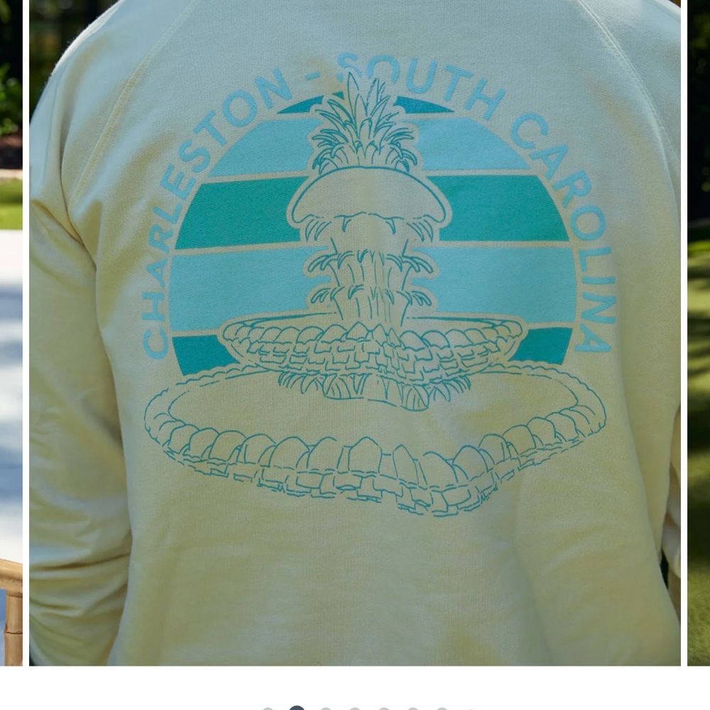 Sewing Down South Charleston South Carolina Pineapple Graphic Crewneck